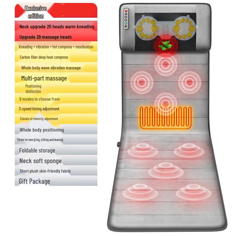 Electric Full Body Massage Mattress with Heat & Airbags