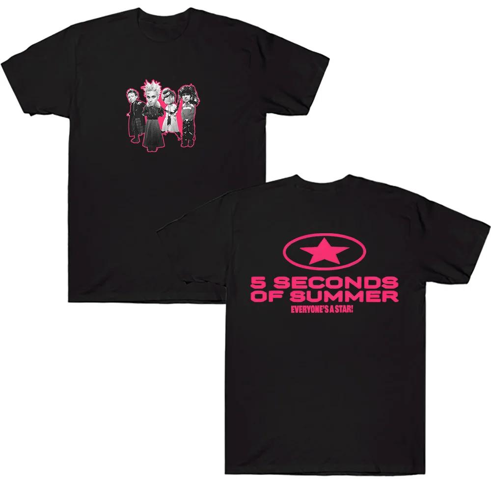 

EVERYONE S A STAR! Band T-Shirt Seconds of Summer Top Men Women Clothes Retro Harajuku High Quality Clothes T Shirt S