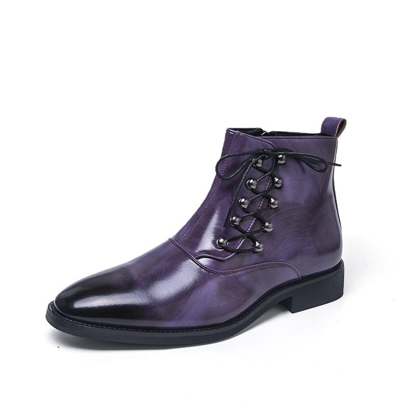 Autumn Men s Large Size Leather Martin Boots - High-top British Style 39