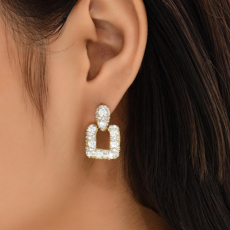 

Elegant Earrings, Slightly Square Shaped, Personalized, Versatile, Cross-border Earrings, Trendy, High-end, Personalized Earrings