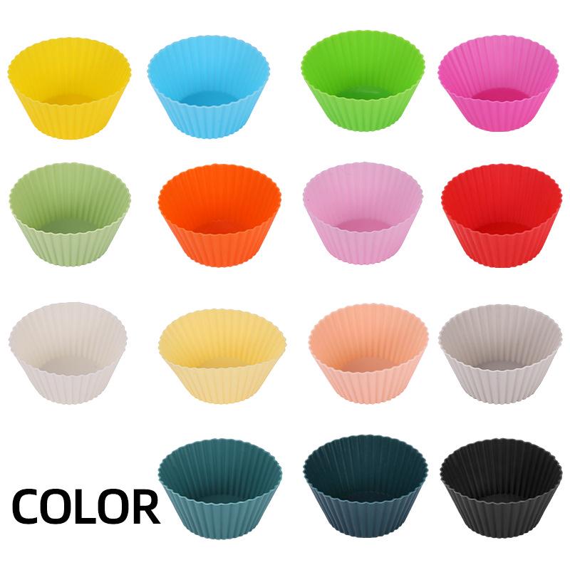 Round Silicone Muffin and Cake Baking Cups - Small and Medium Sizes