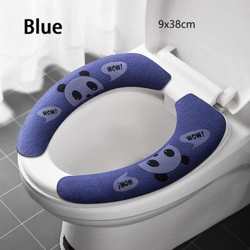 Universal Toilet Seat Cover Soft Cartoon WC Paste Toilet Sticky Seat Pad Washable Bathroom Warmer Seat Lid Cover Pad Cushion