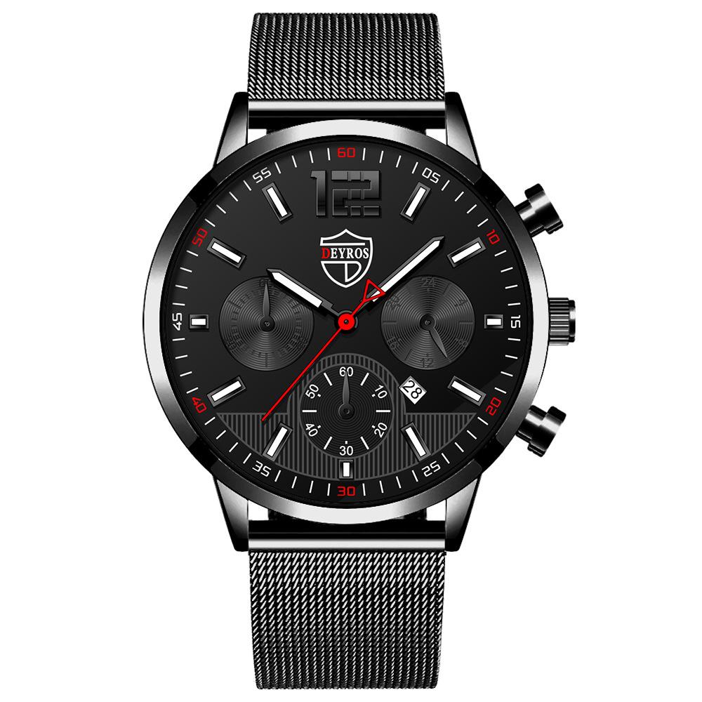 Stainless Steel Strap Luminous Calendar Men'S Watch Automatic Quartz Watch
