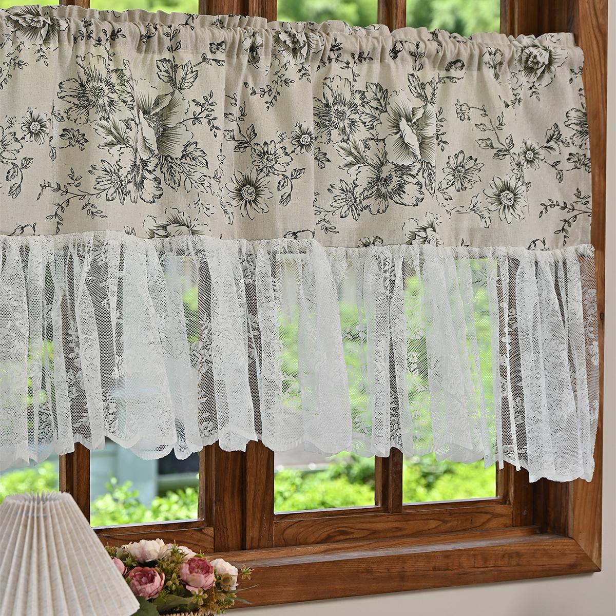 

1pc 140x50cm Lace Short Kitchen Curtain Small Window Half Curtain Cafe Curtain Tier Curtain 140x50cm белый
