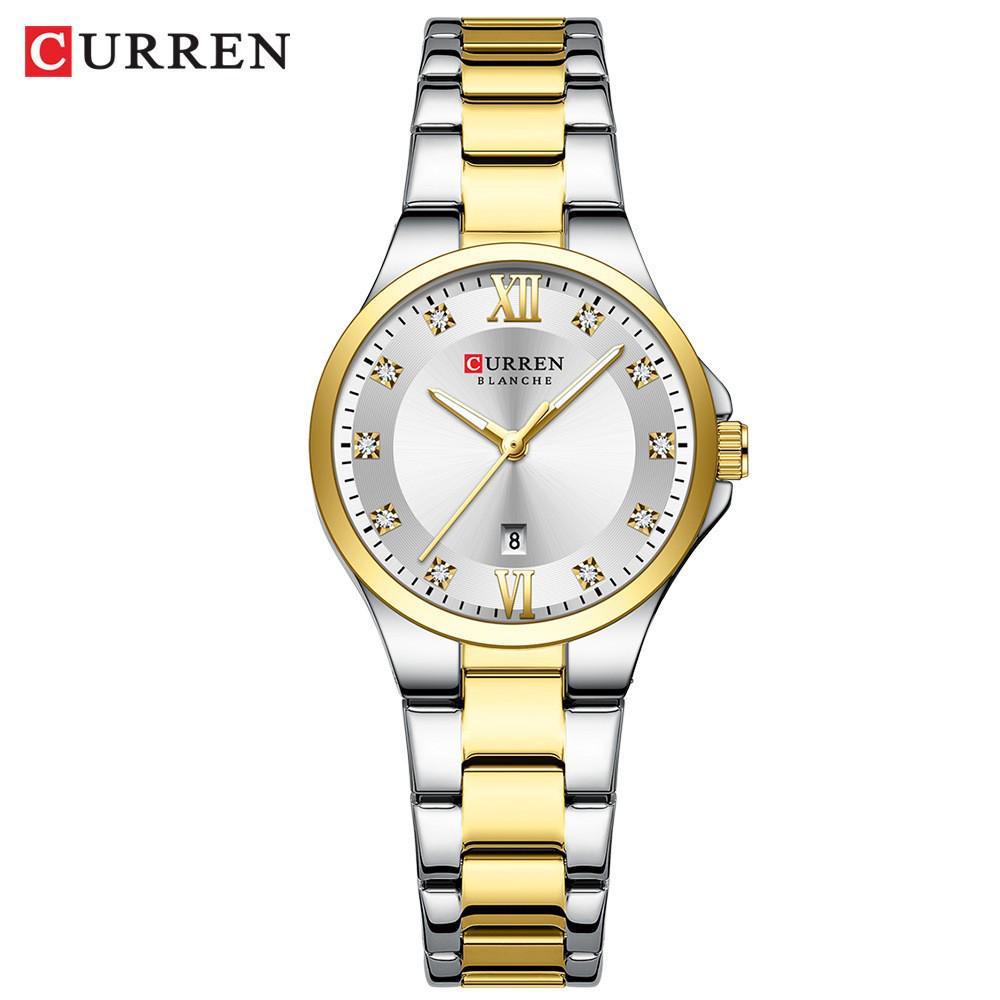 Orologio Curren 9107 da Donna alla Moda con Calendario e Cinturino in Acciaio Casual