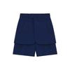 We11done Ss22 Fake Two-Piece Spliced Fitted Casual Shorts Men shorts Navy-Blue WD-PT1-22-274-M-NV