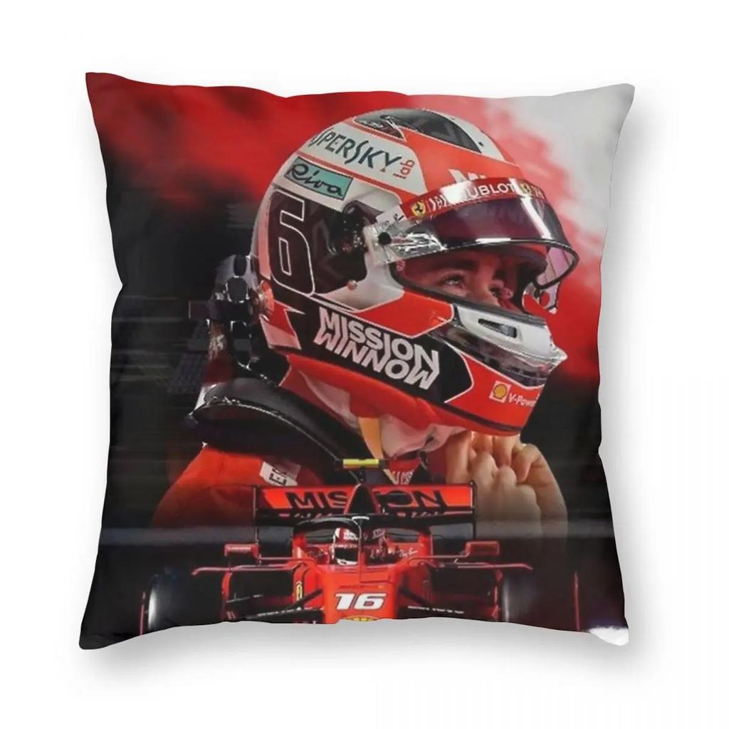 Charles Leclerc Eras Tour Kissenbezug Bedruckter Polyester Kissenbezug Geschenk Wurfkissenbezug Abdeckung Zuhause Quadratisch 18''