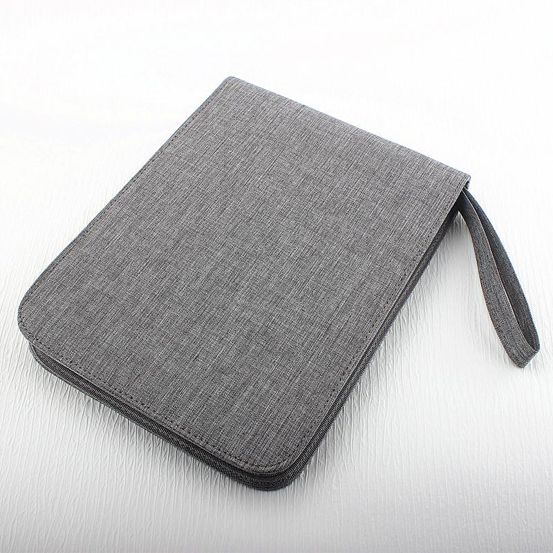 Pencil Case Large Capacity 24 Holes Leather Pen Bag Canvas Painting Storage Holder Smooth Zipper School Supplies Stationary
