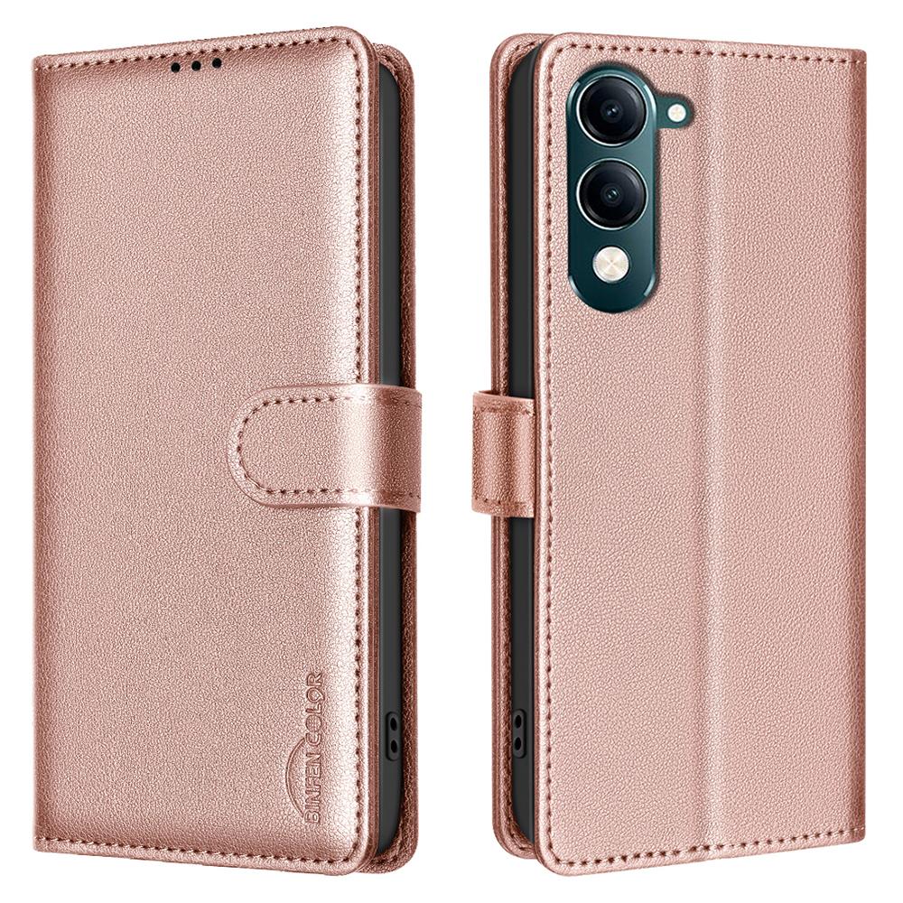 BINFEN COLOR BF32 For vivo Y29s 5G/Y04 4G Leather Case Wallet RFID Blocking Phone Cover