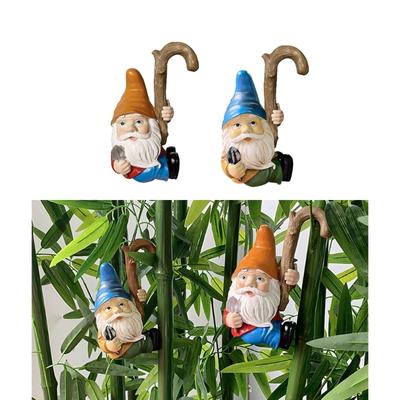2pcs Resin Dwarf Figurine Multipurpose Decoration Resin Statue Ornament for Indoor Outdoor Garden Yard Decoration Gift