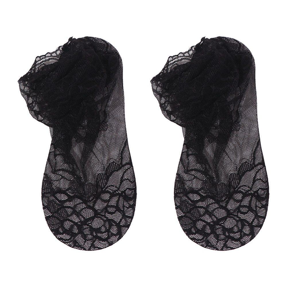 5Pairs Invisible Transparent Tulle Socks Flower Tube Socks Women Fashion Mesh Lace Socks  Girl