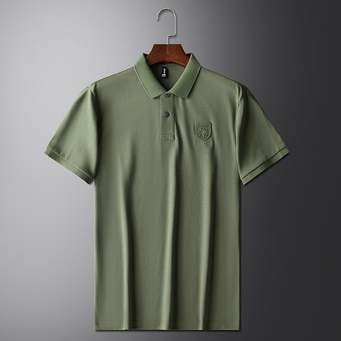 Tricou de vară cu mânecă scurtă pentru bărbați, tricou polo casual cu mânecă scurtă cu guler larg, tricou pentru bărbați