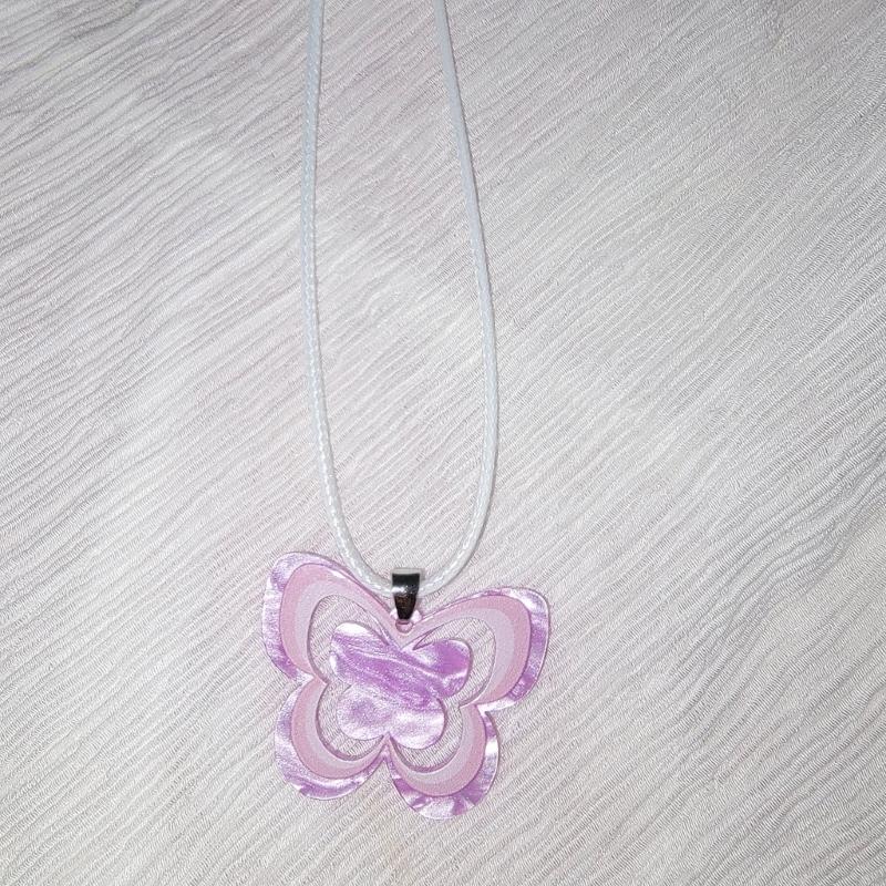 Charming Countryside Style Butterfly Necklace Acrylic Butterfly Charm Clavicle Chain Crystal Cord Choker Jewelry Gift