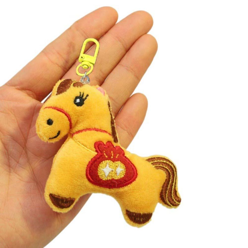 

Мягкая игрушка Лошадь Год Брелок Милый дизайн Пони Плюшевый кулон Подарок на Новый год