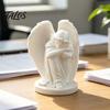 Sleeping Angel Ornament 3D Printed Ornament, Minimalist Figurine Desktop Miniature Decor, Aesthetic Sculpture for Home Office Shelves Decorations