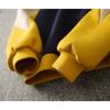 Women's Round Neck Sweatshirt  Spring and Autumn Loose Spliced Contrasting Color Pullover Top