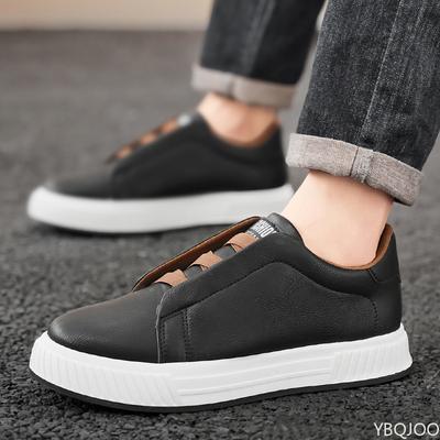 Trendy Shallow Mouth Men's Shoes 2025 Spring New Casual Personalized Men's Thick Soled Vulcanized Shoes Zapatos Hombre Sneakers