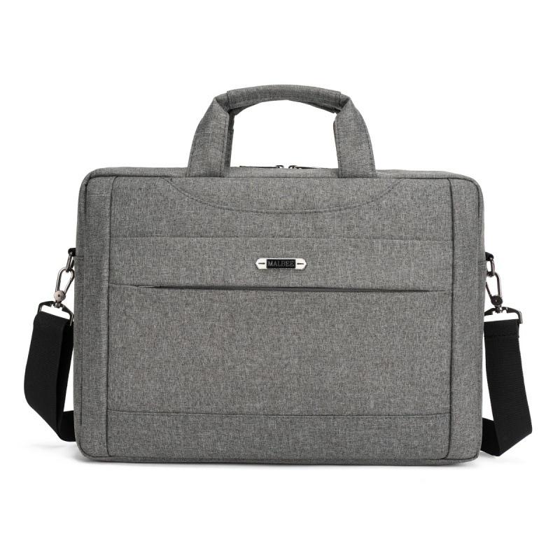 Men's Water-Repellent Nylon Laptop Shoulder Bag - Wear-Resistant, Business Casual, Crossbody with Logo Print