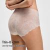 Bananain 523A Women's Seamless Lace Mid-Rise Briefs