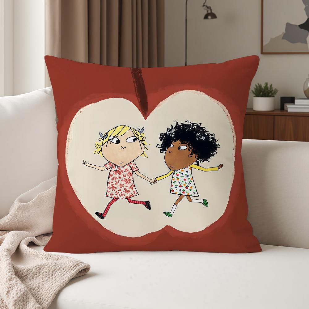 Anime Ccharlie And Llola Pillow Case Suitable For Bedrooms Living Rooms Cars Home Decoration