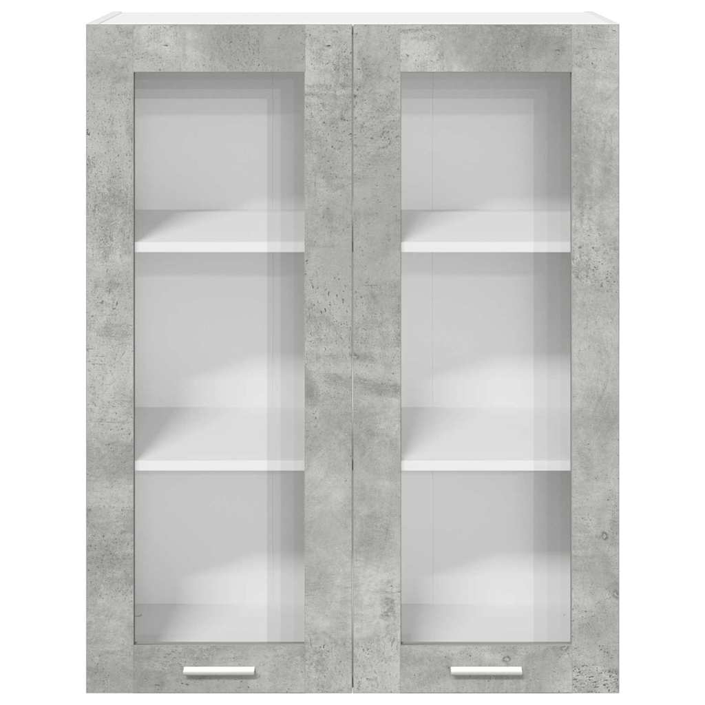Hanging Cabinet with Door Concrete Grey 80 x 31 x 100 cm Engineered Wood