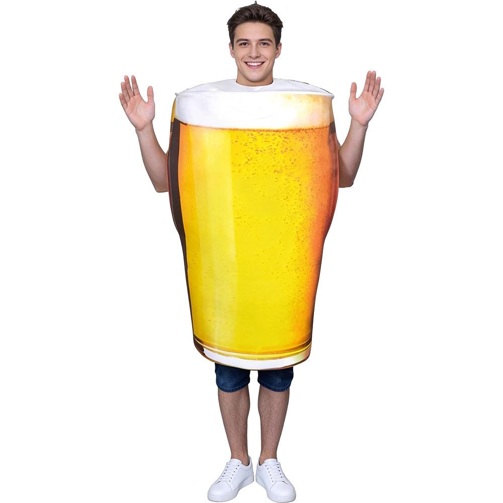 

Adult Fantasy Cosplay Costume: Beer Mug Sponge Outfit for European & American Role-Playing Games Children s One Size