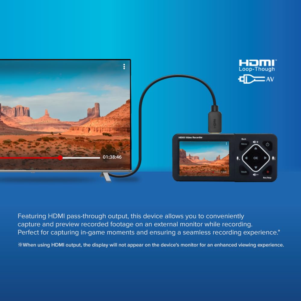 Media Recorder Tech TEC Portable HDMI Media Recorder with Monitor Record Master 3S TMREC-FHD3S