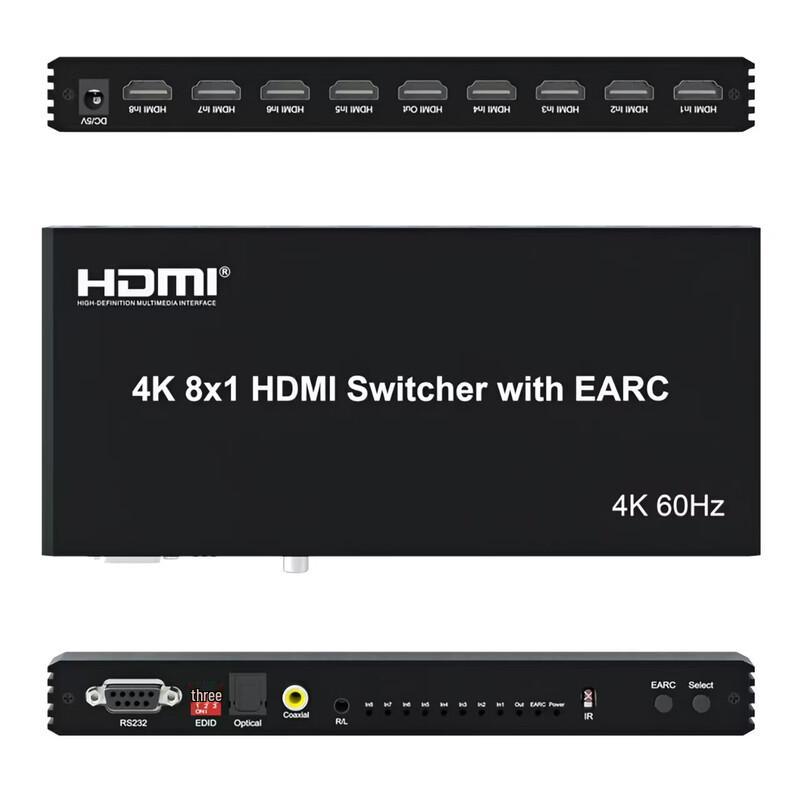 HDMI 2.0 4K 60Hz 8x1 Switcher with ARC