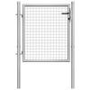 VidaXL Garden Gate Galvanized Steel 105x125 Cm Silver