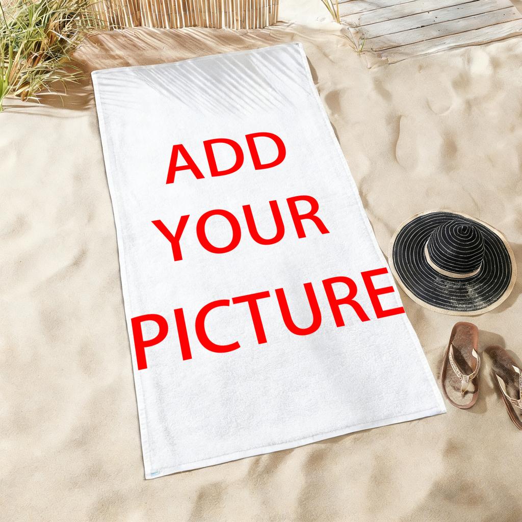 Diy Custom Cartoon Polyester Beach Towel Quick Drying Microfiber Bathroom Bathrobe Bath Accessories Gym Hotel Shower Towels