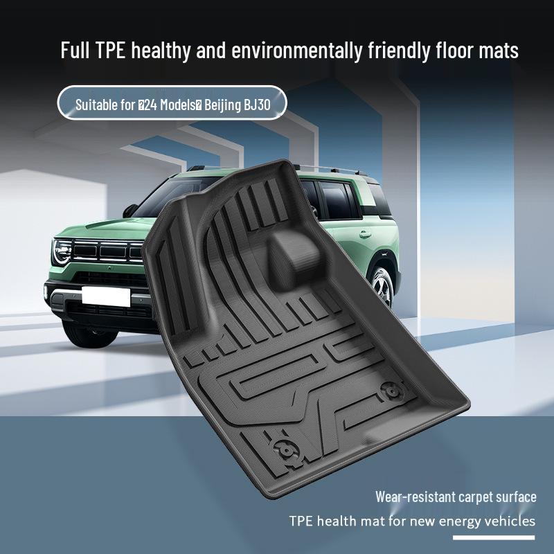 Eco-friendly TPE Floor Mats for 2024 Beijing BJ30: Car, Trunk, and Seat Backrest Mats