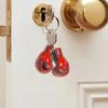 Fashionable Acrylic Boxing Glove Keychain for Men, Creative Backpack Pendant Accessory, Durable 2D Plastic Material