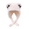 Big Eared Warm Hat for Kids Warm & Stylish Kids Earflap Hat Fashionable Big Eared Knit Hat for Skiing Camping Hiking  White