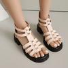 Summer Rome Coarse Heel Platform Sandals Strap Rivet Open-toed  Sandals Z