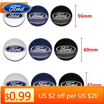 Car Sticker Ford New 2025 Hot 4pcs 56mm 60mm 65mm Car Styling Wheel Center Hub Caps Stickers Badge For Ford Fiesta Mondeo Fusion