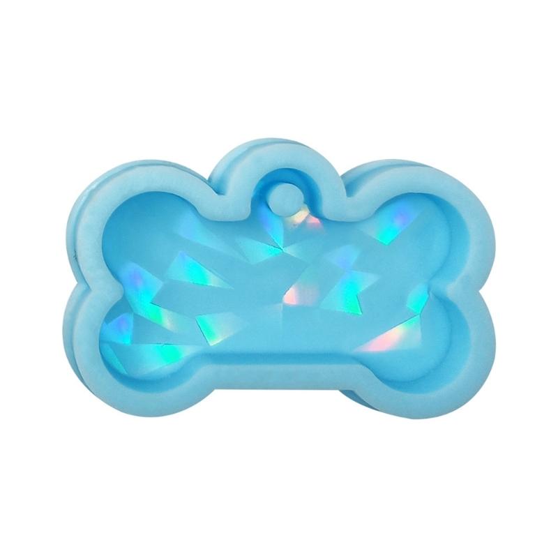 Colorful Holographic Resin Mold Silicone,Heart Resin Mould,Pendant Mold for DIY Jewelry Making Silicone Keychain Mold