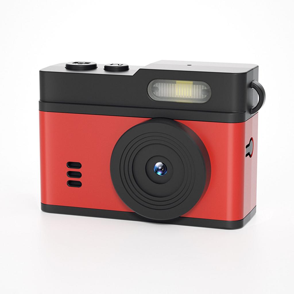 Keychain Camera 0.96inch HD Display 1080P 12MP Vintage Compact Camera with LED Fill Light for Travel Campus