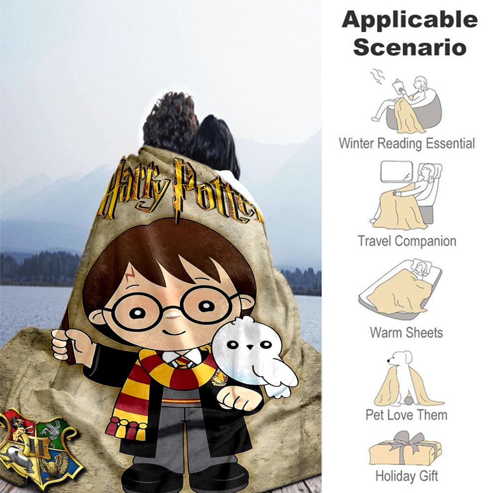 1 Stück Harry Potter, Hogwarts, Hedwig Outdoor Flanell Überwurfdecke Ganzjahres Weiche Wärme, Heimdekoration 1031165