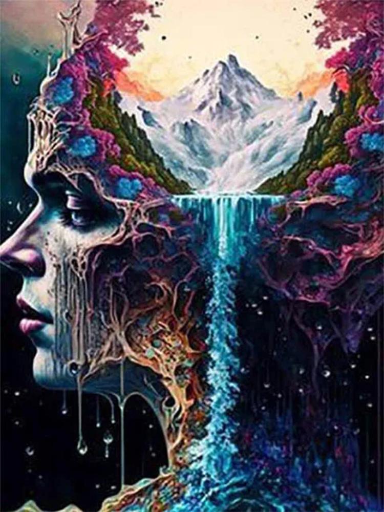 Dream Woman Diamond Art Girl Fairy 5D Full Round New 2023 Diamond Painting Portrait Painting Children's Hobbies