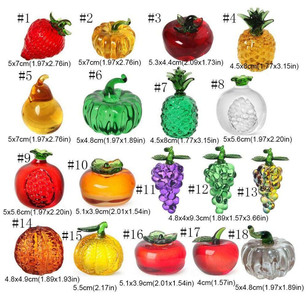 Glass Crafts Pumpkin Strawberry Fruit Ornaments Interesting Crystal Crafts Ornaments  Wedding