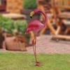 Posąg ogrodowy Rzeźba flaminga Prezent Ornament krajobrazowy Metalowa sztuka podwórkowa Figurka zwierzęcia do ogrodu trawnika Dekoracje zewnętrzne podwórka