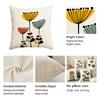1/4Pcs Floral And Plant Printed Pillow Cover, Bohemian Room Living Room Sofa Decoration Cushion Cover (Without Pillow Core)
