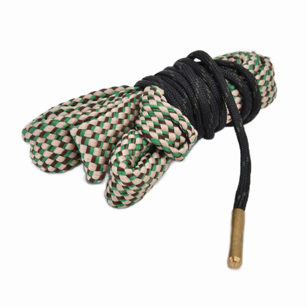 Cuerda de Limpieza de Cañón de 195cm Reutilizable Lavable a Máquina Paño de Algodón Accesorio Limpiador de Cañón G04:7.62 mm