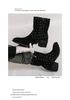 Men's Large Suede Leather Rivet Pointed Toe Ankle Boots - Medium Heel Fashion Knight Boots