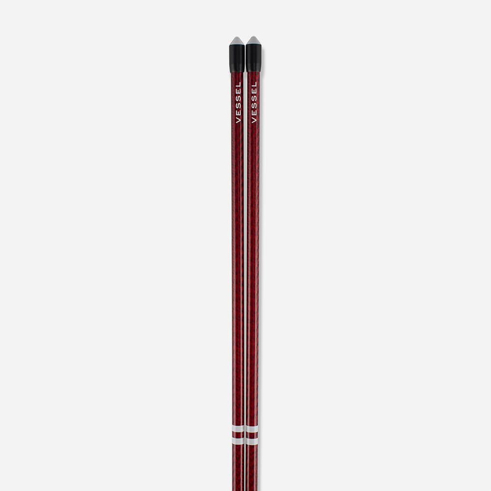 VESSEL Golf Alignment Sticks, Set of 2, Carbon Fiber, Red, Authentic (Imported)