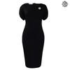 New Short-sleeved Crew Neck Fashion Temperament Elegant Hip-wrapped Large-size Dress
