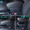 For Seat Ibiza Armrest Box For Seat Ibiza 6j MK4 IV 6L Car Armrest 2018-2025 Storage Box Retrofit Parts Interior Car Accessories
