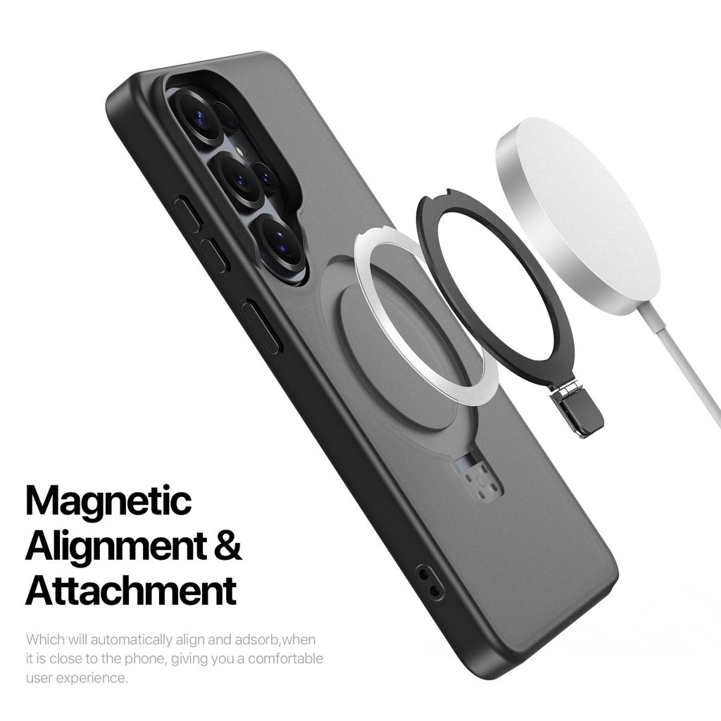 For Samsung Galaxy S26 Ultra Magnetic Case DUX DUCIS Yind Series Kickstand PC TPU Matte Phone Cover