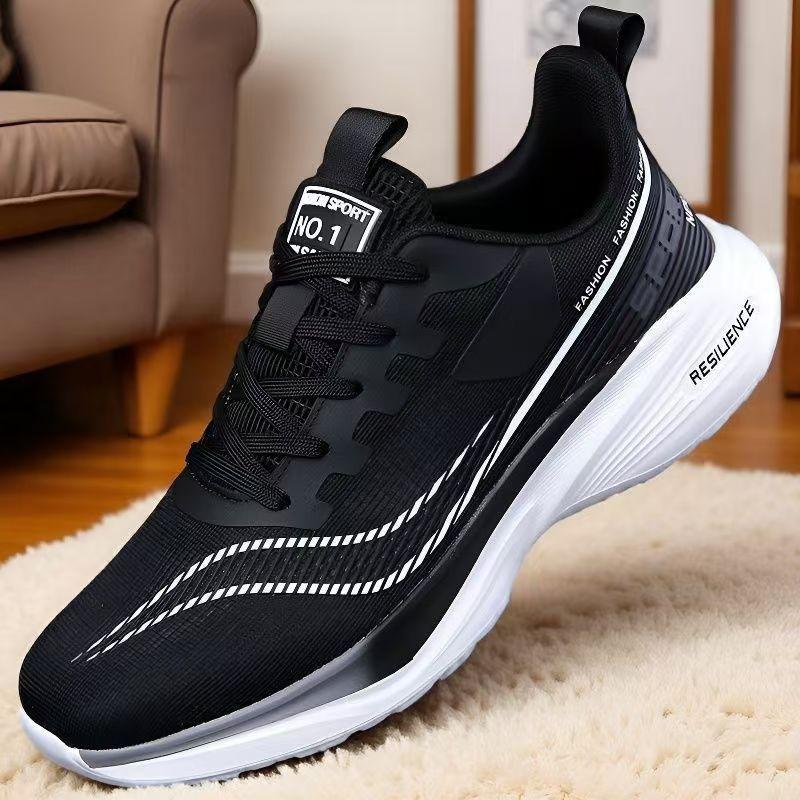 Spring and Autumn new leather running shoes are breathable, lightweight, warm and shock-absorbing sports and leisure shoes