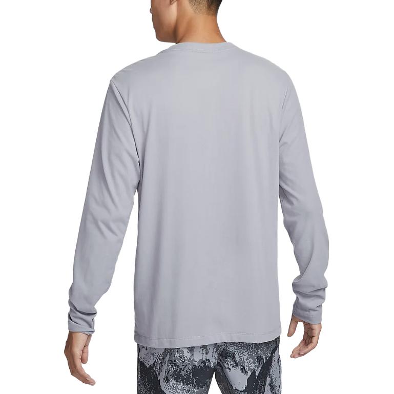 Nike Dri-Fit Round Neck Pullover Quick-Dry Long Sleeve T-Shirt Men T-Shirts Cement-Gray FN0828078
